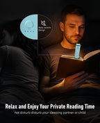 HIONXMGA Book Light,Rechargeable Reading Light for Books in Bed at Night