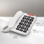 Vtech SA3100 Corded Senior Phone for Elderly with High-Contrast Large Buttons,Multilingual Talking Digits,Visual Ringer,Speed Dial,Speakerphone,No AC Power,Earpiece and Speakerphone Volume Control