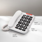 VTech CD1100 Trimstyle Corded Home Phone.No AC Power Required,Landline Phone with last number redial key,ringer control,receiver volume control,recall key,hearing aid compatible,table&wall mountable