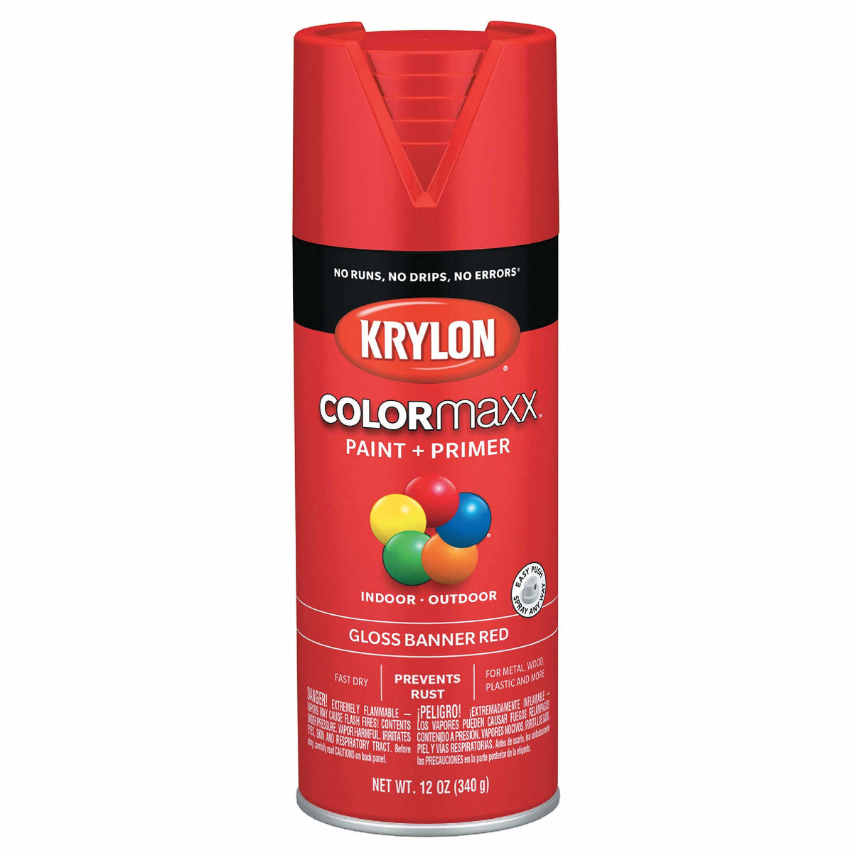 Krylon ColorMaxx 12 Oz. Gloss Spray Paint, Pumpkin Orange - 1 Each