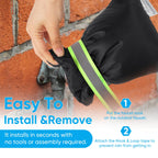 2Pack Outdoor Faucet Covers for Winter,8.5"x6.7"x2" Pro Spigot Cover Freeze Protection,Outdoor Water Socks with Reflective Strips for Winter Spigot Cover Pipe Insulation Reusable Waterproof,Black