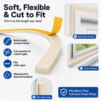 EVA Weather Stripping Foam Insulation Tape with Adhesive Foam Door Seal Weather Strip for Door Frame/Window/Gaps/Insulation/Buffer