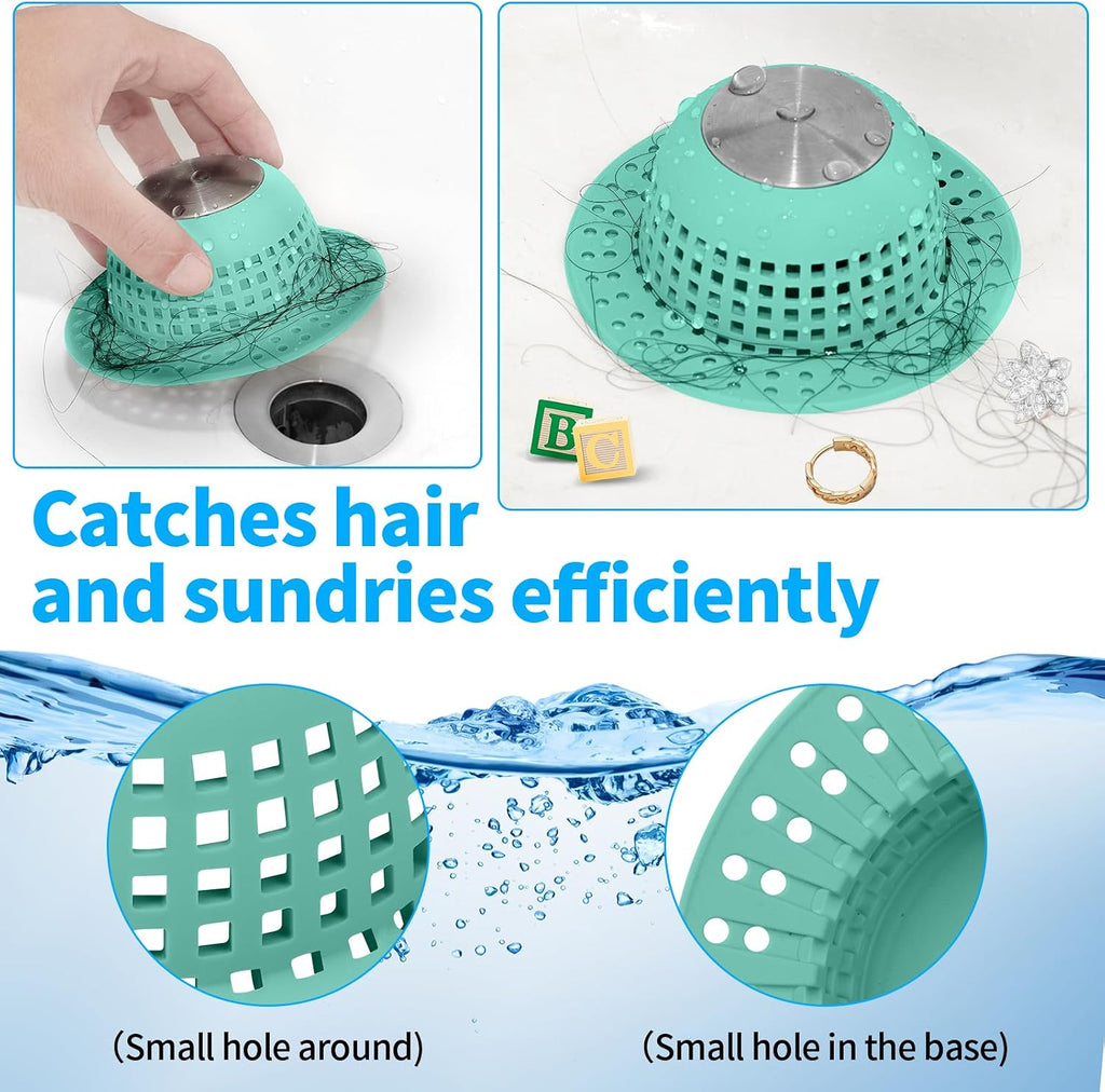 Aluvor Shower Drain Hair Catcher Bathtub Drain Cover Sink Drain Protector