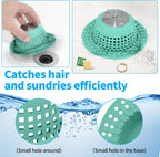 Aluvor Shower Drain Hair Catcher Bathtub Drain Cover Sink Drain Protector