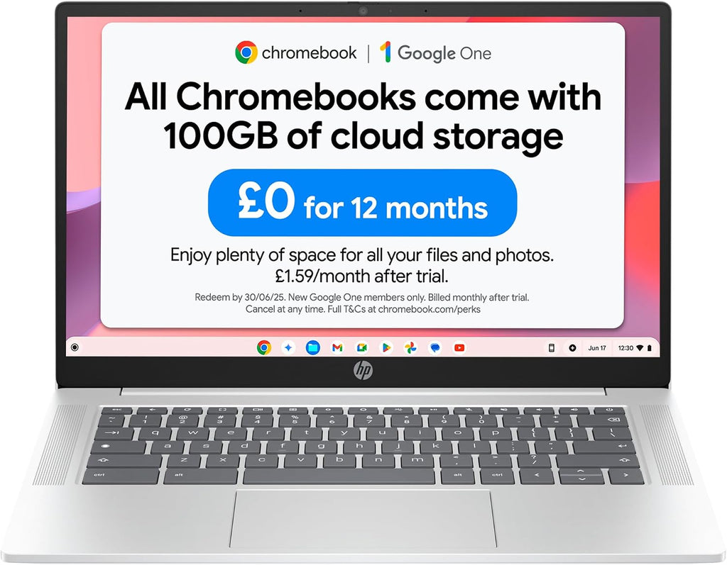 HP Chromebook 14" | Intel N100 Processor | 4GB RAM | 128GB UFS