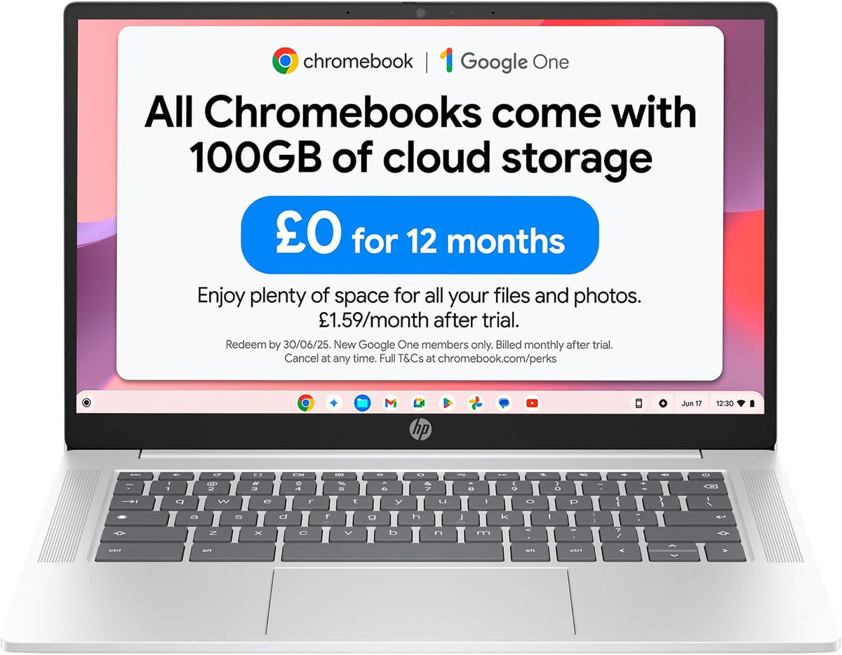 HP Chromebook 14" | Intel N100 Processor | 4GB RAM | 128GB UFS