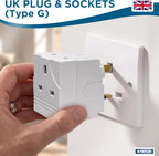 STATUS 3 Way Multi Plug Adaptor, White
