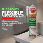 Brown Silicone Sealant, Waterproof & Flexible Sealant and Adhesive - 280ml