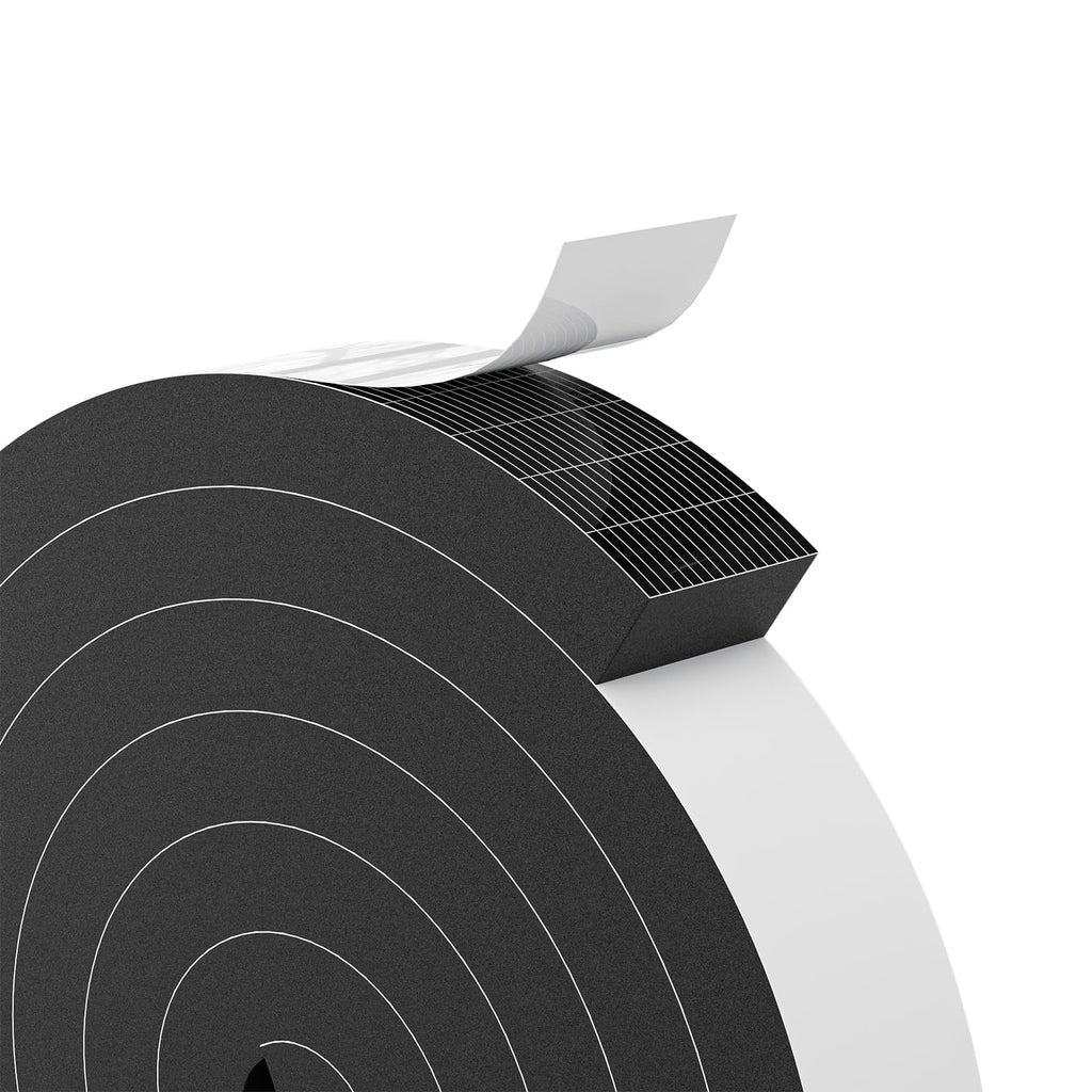 EVA Weather Stripping Foam Insulation Tape with Adhesive Foam Door Seal Weather Strip for Door Frame/Window/Gaps/Insulation/Buffer