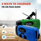 2000mAh Wind Up Solar Radio, Emergency Weather Radio,FM/AM Hand Crank Radio