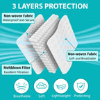 100 PCS Disposable Face Masks, Black Masks, 3 Ply Protection Disposable Face Masks