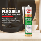 Brown Silicone Sealant, Waterproof & Flexible Sealant and Adhesive - 280ml