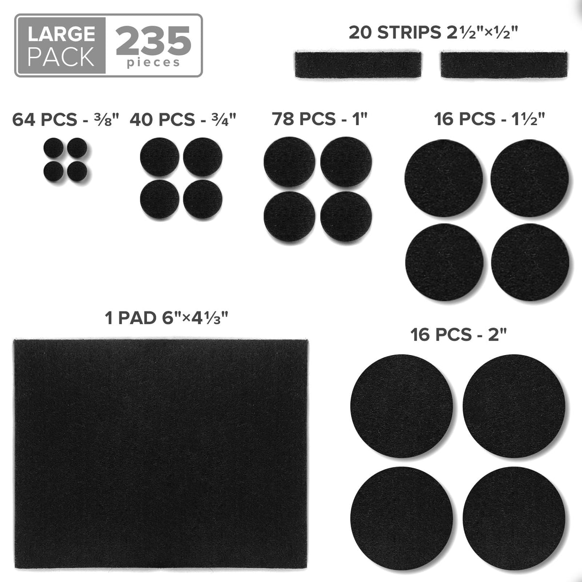Felt Furniture Pads X-PROTECTOR 133 PCS Premium Furniture Pads - Felt Pads