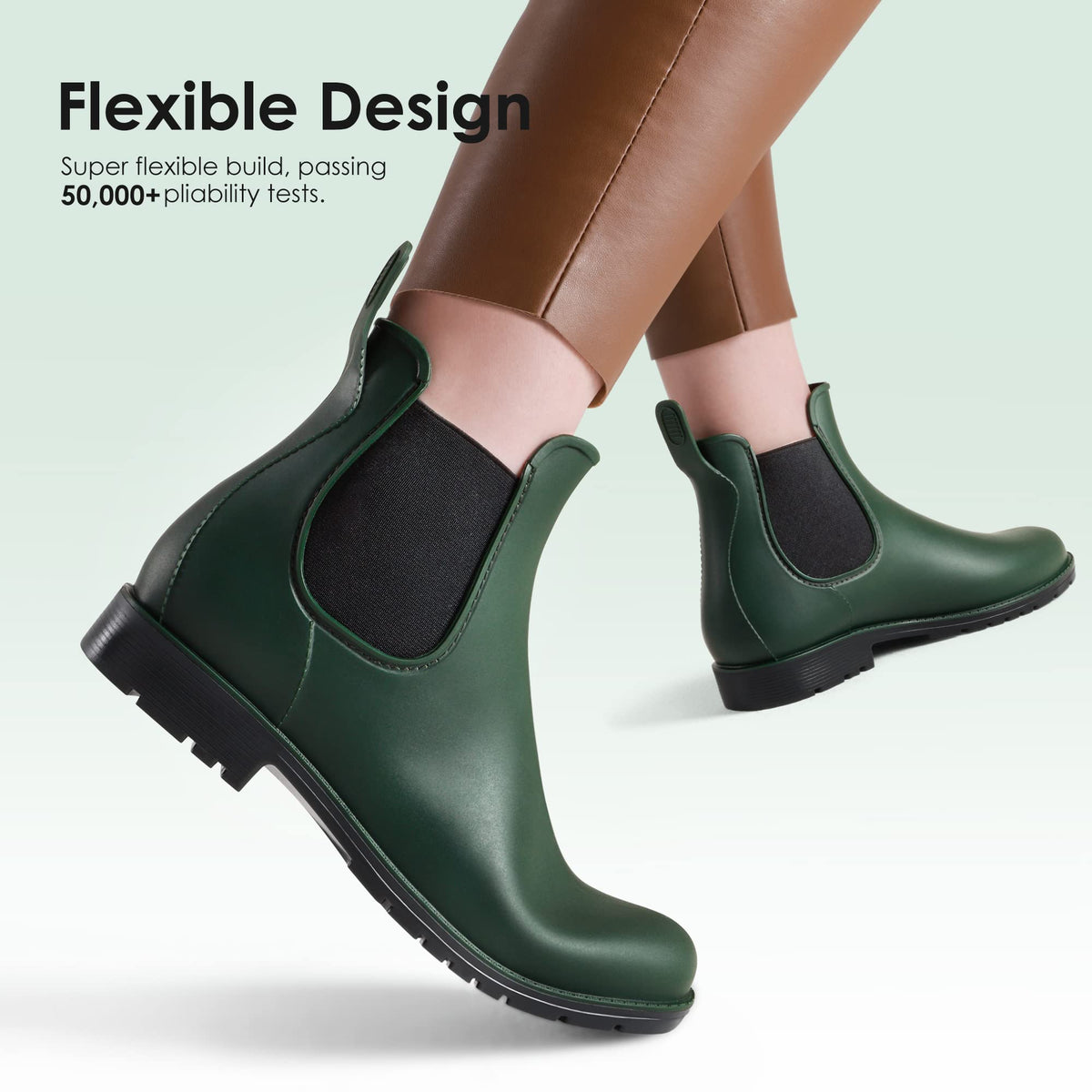 DREAM PAIRS Women's Ankle Wellies Chelsea Rain Boot