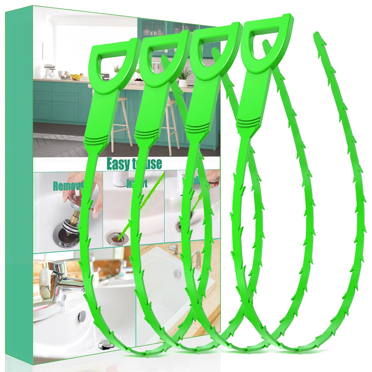 Drain Snake Hair Clog Remover - Shower Sink Unclogger Tool