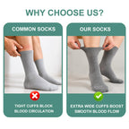 SockWaddles Diabetic Socks for Men & Women, 6 Pairs, Soft Loose Top