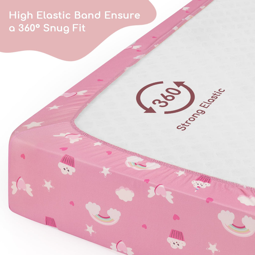 Next to Me Crib Sheets 83x50 cm Fitted 2 Pack Bedside Crib Sheets