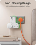 LENCENT Plug Extension Socket, 3 Way Multi Plug Socket with 3 USB Ports