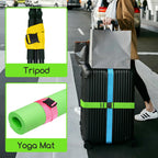WISYOK Luggage Straps Extended, 4 Pack, 130-250cm Adjustable, Pink SkyBlue
