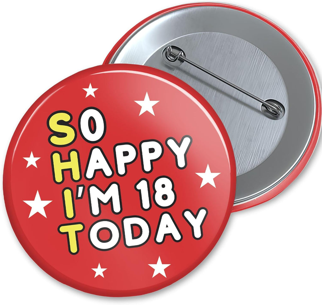 Birthday Badge 76mm With Metal Back