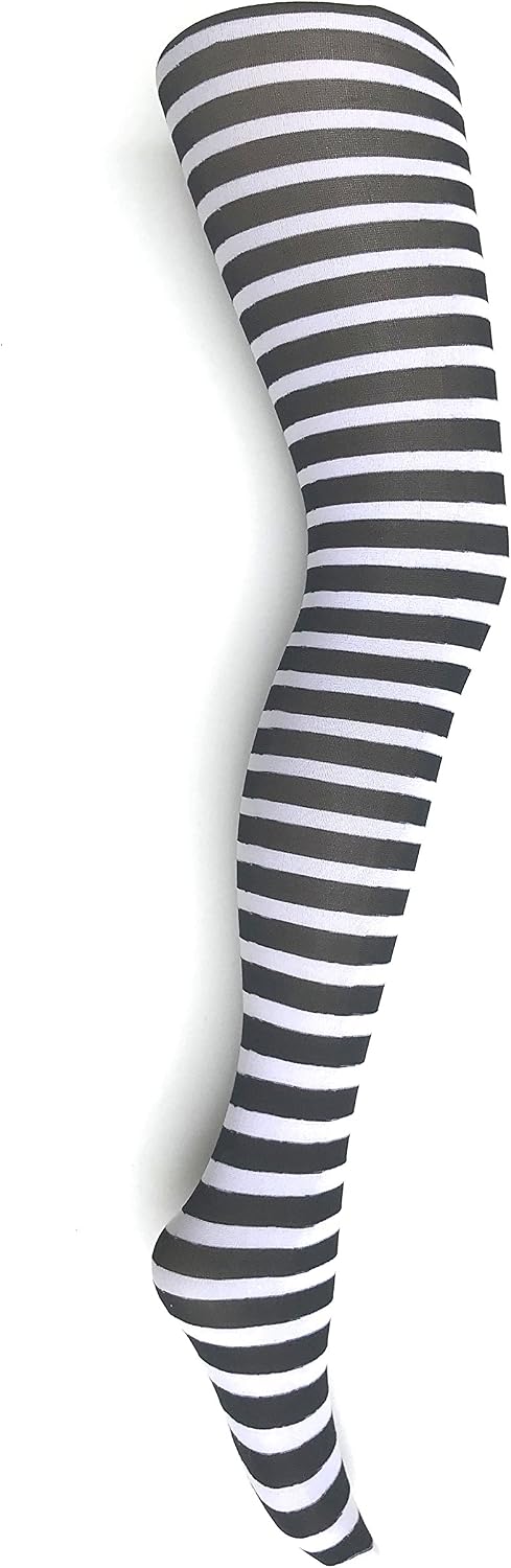 MYSASI Girls Striped Tights – Soft & Stretchy – Ages 6–14 – Perfect for School, Dance, Everyday Wear & Halloween - Kids Striped Machine washable tights - Halloween and party tights for kids
