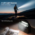 Mesqool Portable Wind Up Hand Crank and Solar Powered Radio with USB Phone Charger, Emergency Radio with SOS Alarm and Flashlight, AM/FM/SW Radio with 12000mAh Rechargeable Battery for Outdoor