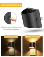 L LOHAS LED Night Lights Plug into Wall, Dimmable Night Light 2 Pack