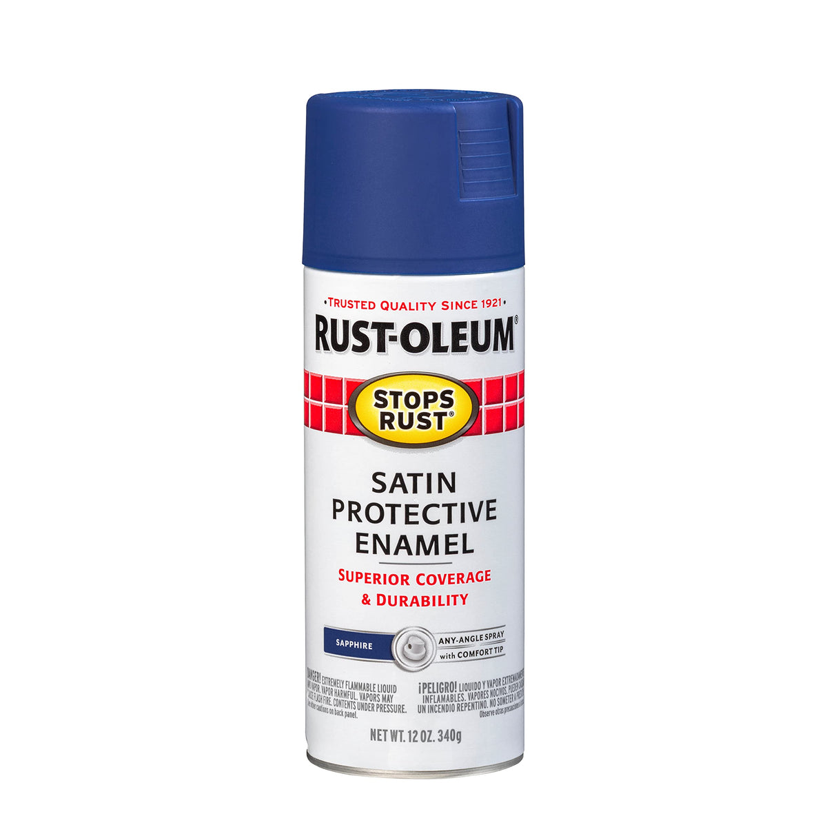 Rust-Oleum 7776830 Stops Rust Spray Paint, 12 oz, Flat Black