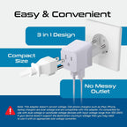 Ceptics 45W Universal Travel Adapter w/ 3 USB-A, 2 USB-C & Universal Input