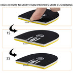 riemot Memory Foam Insoles for Men and Women - Replacement Shoe Inserts Comfort Cushioning for Sports Shoes, Trainers, Sneakers, Work Boots and Walking Shoes, Black with Yellow Base, UK8 / EU42