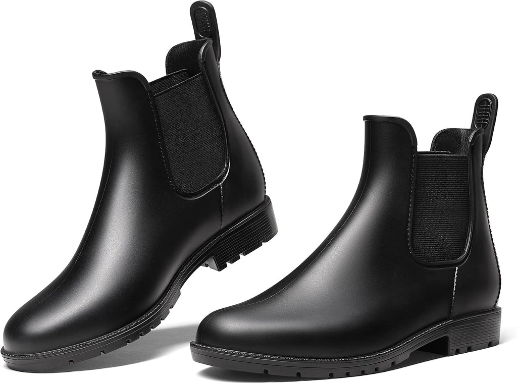 DREAM PAIRS Women's Ankle Wellies Chelsea Rain Boot