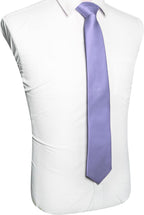 RBOCOTT Solid Color Tie Mens Necktie for Business and Wedding Party