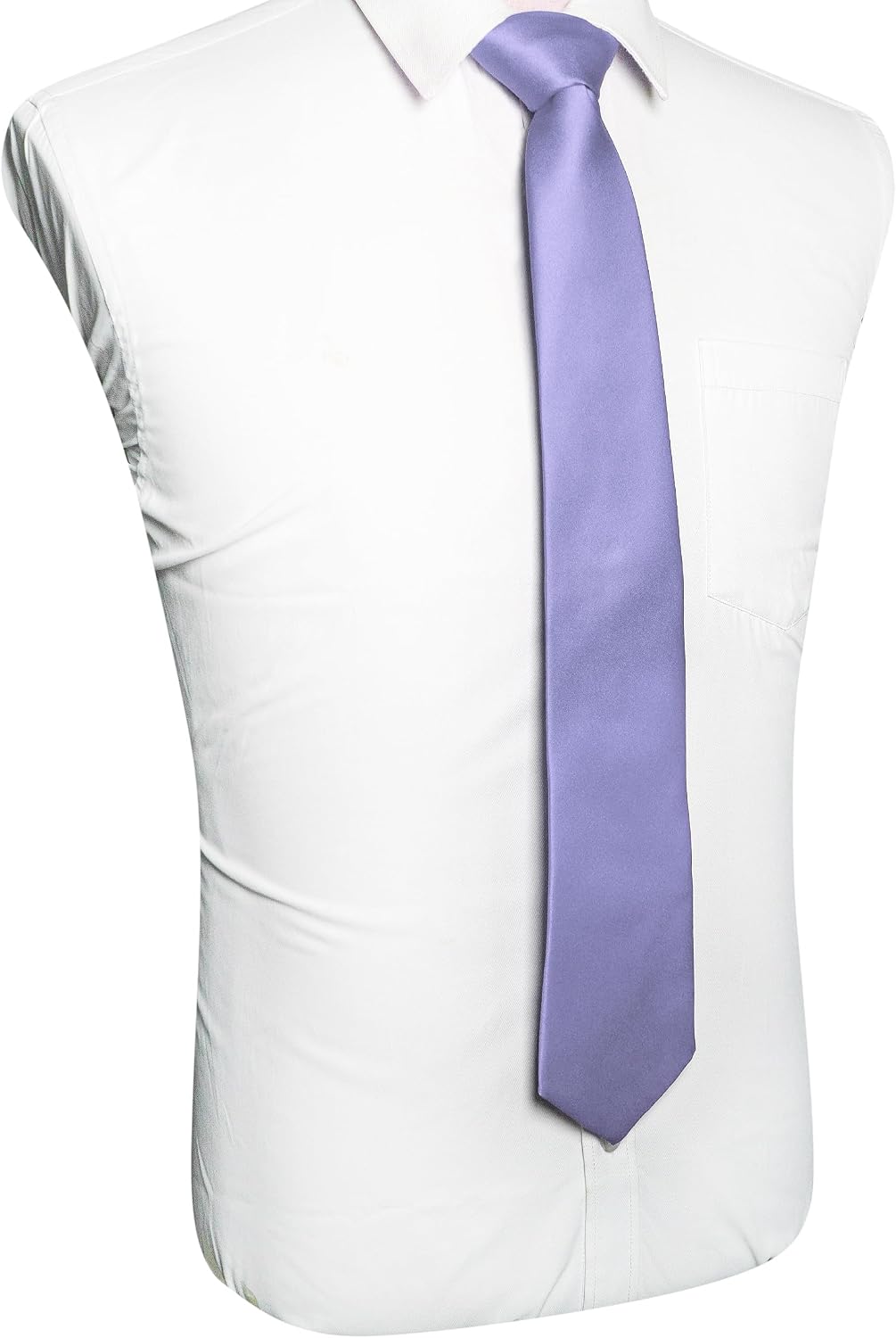 RBOCOTT Solid Color Tie Mens Necktie for Business and Wedding Party