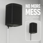 D-Line 30x15mm Cable Trunking 4m Multipack, Half Round Profile, Self-Adhesive Wire Cover, Paintable Cable Management - 10x 30mm (W) x 15mm (H) x 40cm Lengths and Accessories - Aluminium-Effect