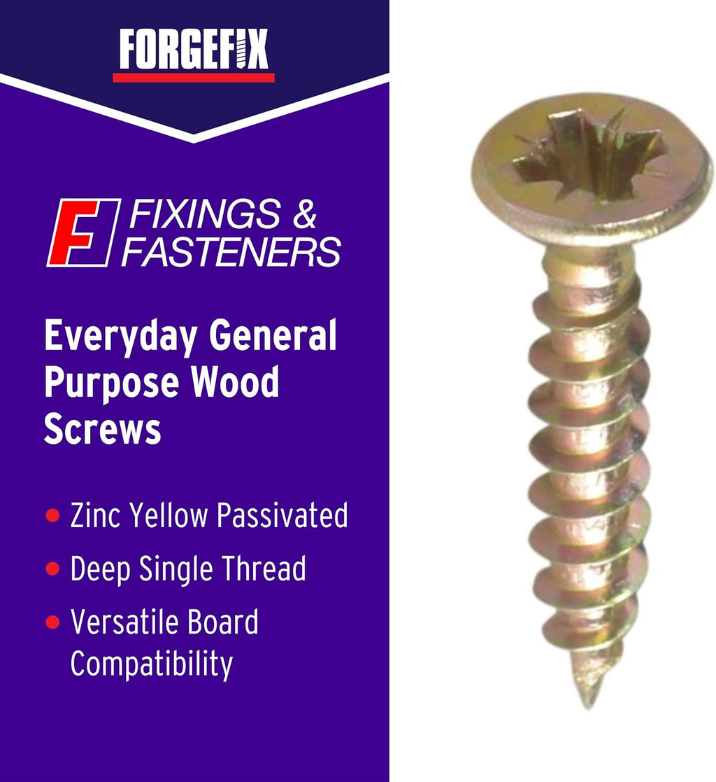 ForgeFix Multi-Purpose Single Thread Screws | 5.0 x 60mm | Zinc | Box 100