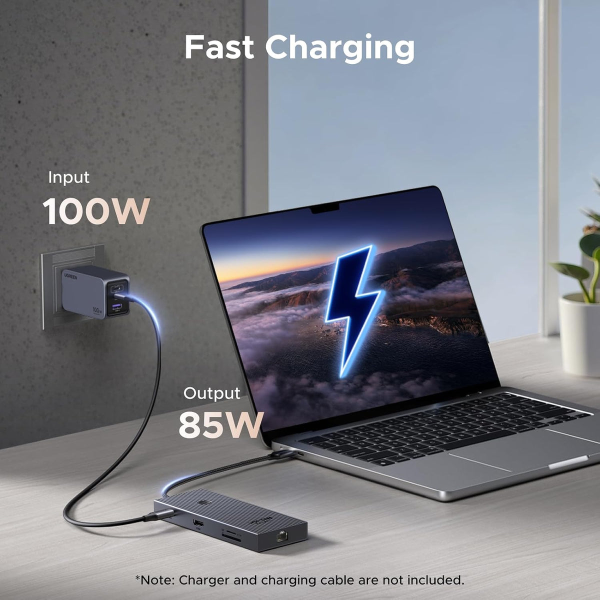 UGREEN USB C Hub, 9 in 1 Ethernet Adapter 4K@60Hz HDMI Docking Station