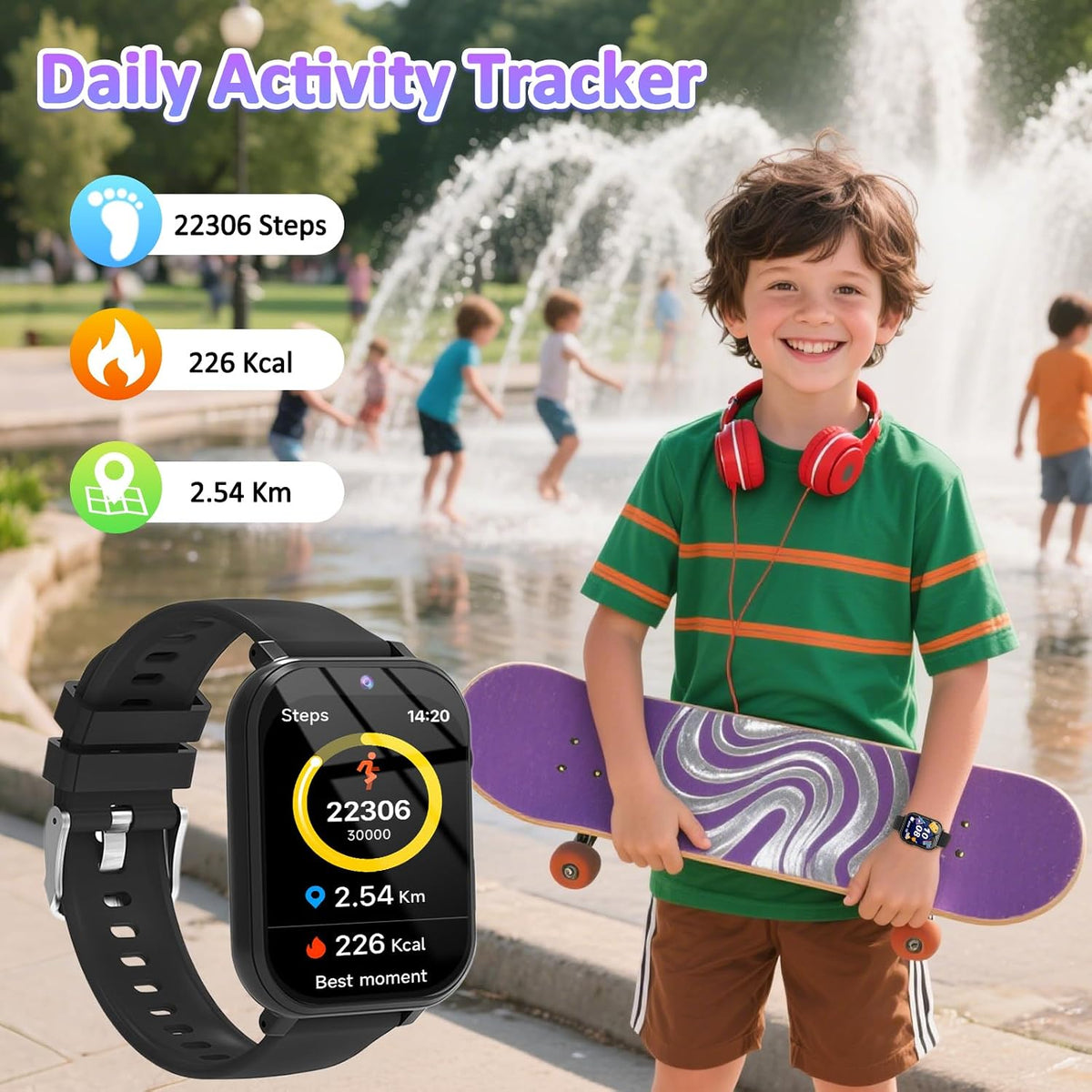 Kids Smart Watch for Boys Girls, Smart Watch for Kids Fitness Watch