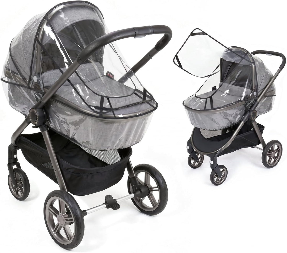 Orzbow Rain Cover for Pram, Large Viewing Window for Easy Access, Clear