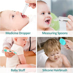 Qunlions life Baby Healthcare and Grooming Kit, Infant Safety Care Set with Hair Brush Comb Nail Clipper, Baby Essentials Kit for Newborn Girls Boys (Green 14 in 1）