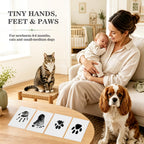Nabance Baby Hand and Footprint Kit, 3 Inkless Print Pads, 6 Imprint Cards