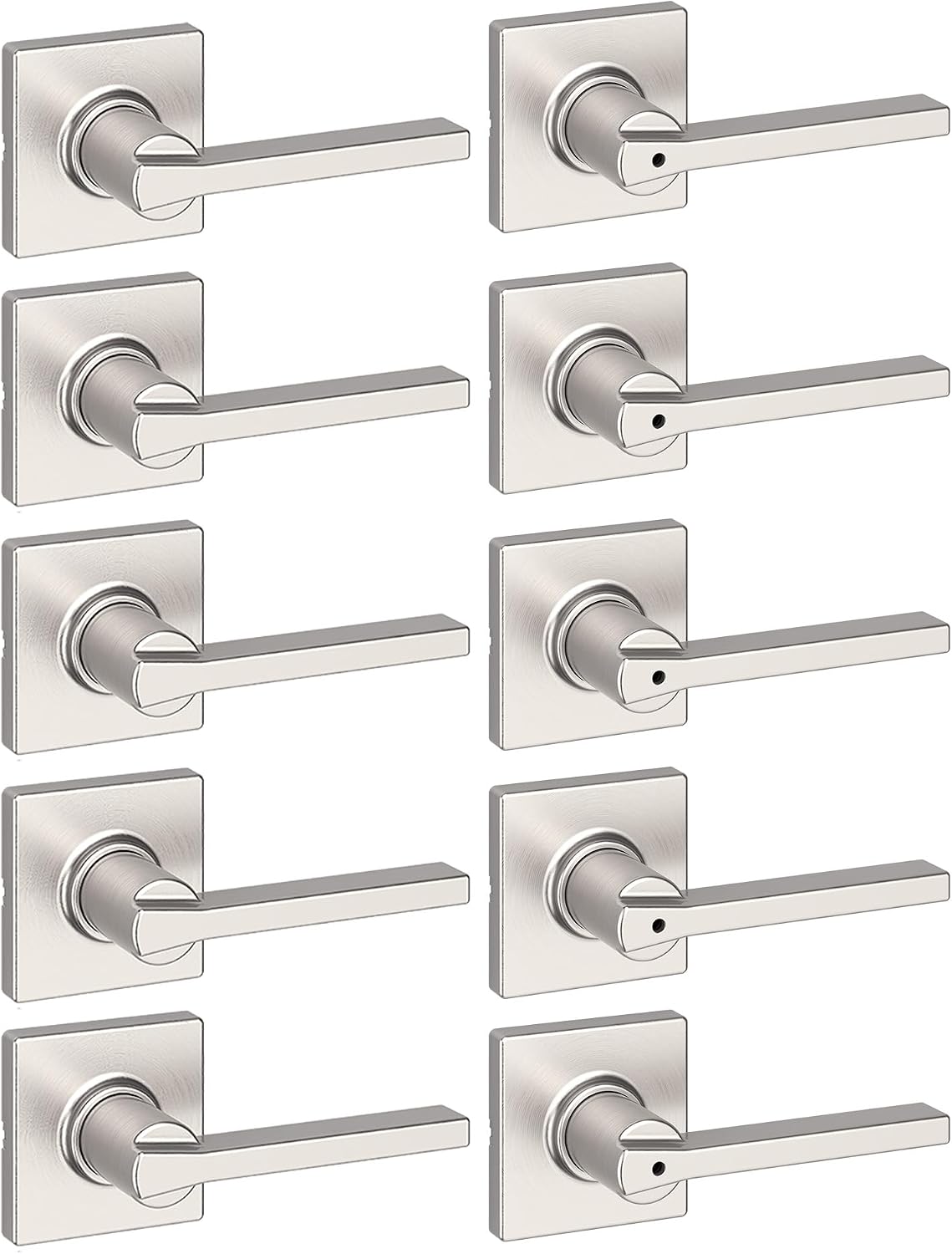 Kwikset Casey Privacy Door Lever with Lock, Matte Black