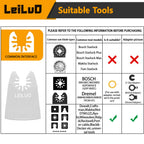 LEILUO 32Pcs Oscillating Tool Blades Wood Metal Multitool Blades Set