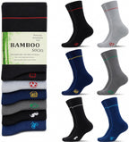 WeciBor Men's Bamboo Seamless Socks 6/12 Pack