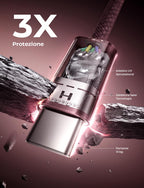 LISEN USB C to USB C Cable Charger 60W 4-Pack [0.5/1/2/2M] USBC to USBC