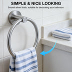 SetSail Towel Holder for Bathroom Wall Matte Black Towel Ring