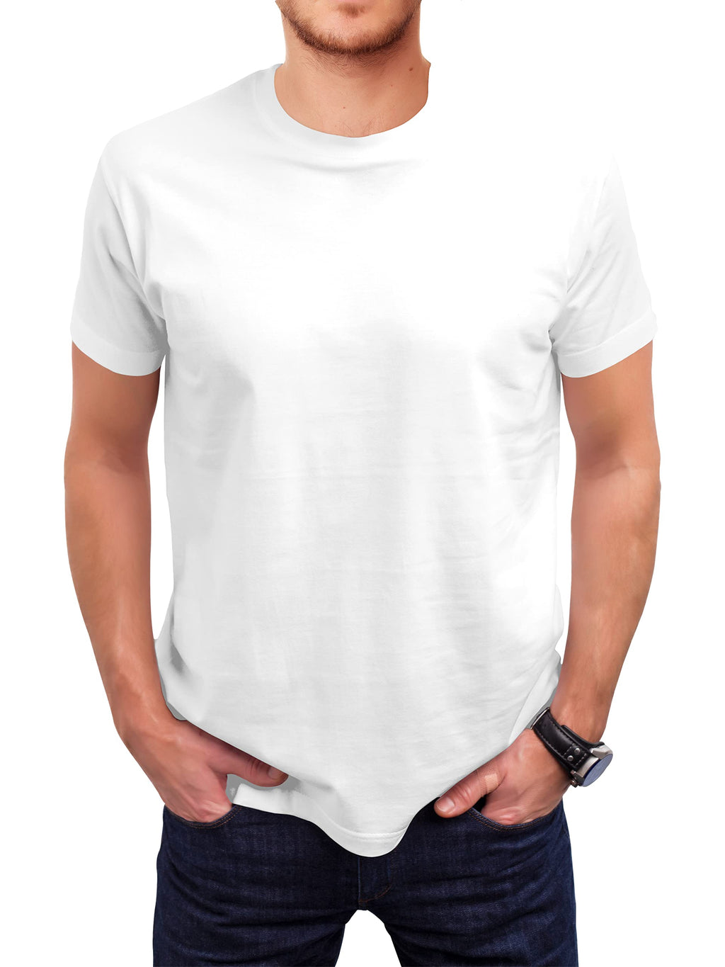 Love My Fashions Mens Plain T Shirt Crew Neck & Short Sleeve Cotton Tops for Men