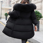 Winter Coats for Women Uk Fleece Jacket Womens Warm Outwear Windproof Plus Size Ladies Trench Coat Baggy Fleece Lined Quilted Puffer Jackets with Hood for Cold Weather