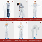 Hazmat suit, Disposable coveralls for Painting, Ideal Halloween Cosplay Hazmat Costume, White, Medium, 2