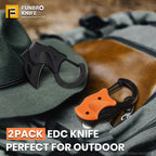FUNBRO Small Pocket Knife, Cool Box Cutter with 1.34 Inch Sharp Blade