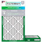 Filterbuy 18x18x1 Air Filter MERV 8 Dust & Allergy Defense (2-Pack)